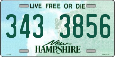 NH license plate 3433856