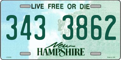 NH license plate 3433862