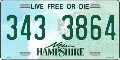 NH license plate 3433864