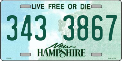 NH license plate 3433867