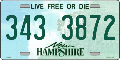NH license plate 3433872