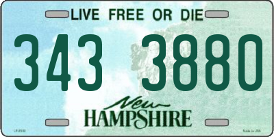 NH license plate 3433880