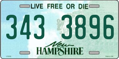 NH license plate 3433896