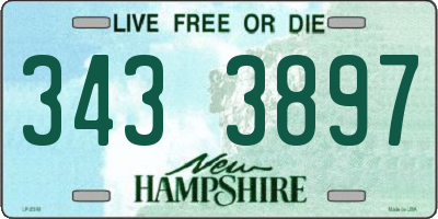 NH license plate 3433897