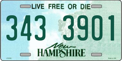 NH license plate 3433901