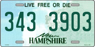 NH license plate 3433903