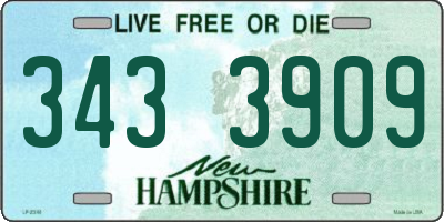 NH license plate 3433909