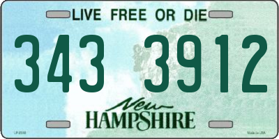 NH license plate 3433912
