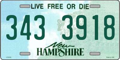 NH license plate 3433918