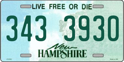 NH license plate 3433930