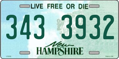 NH license plate 3433932