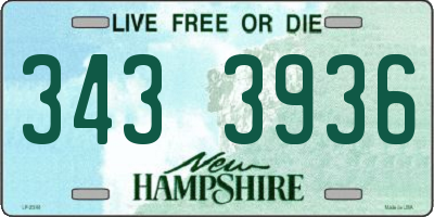 NH license plate 3433936