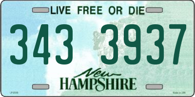 NH license plate 3433937