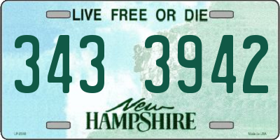 NH license plate 3433942