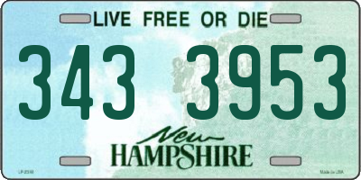 NH license plate 3433953