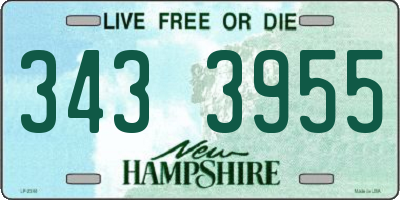 NH license plate 3433955