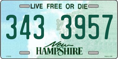 NH license plate 3433957