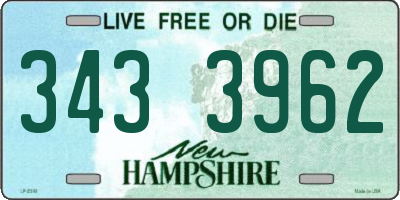 NH license plate 3433962
