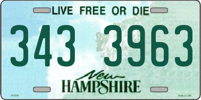 NH license plate 3433963