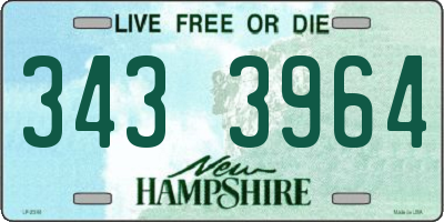 NH license plate 3433964