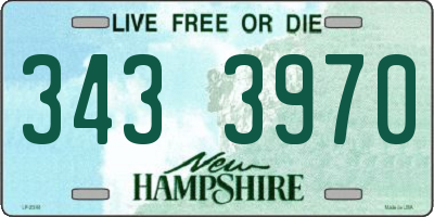 NH license plate 3433970