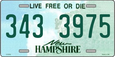 NH license plate 3433975