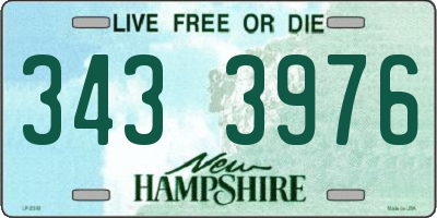 NH license plate 3433976