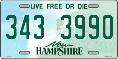 NH license plate 3433990