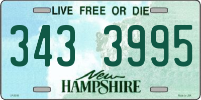 NH license plate 3433995