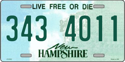 NH license plate 3434011