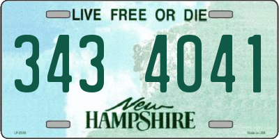 NH license plate 3434041