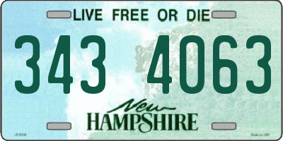 NH license plate 3434063