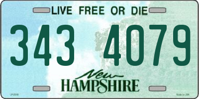 NH license plate 3434079