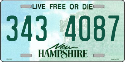 NH license plate 3434087