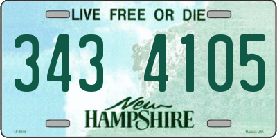 NH license plate 3434105
