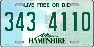 NH license plate 3434110