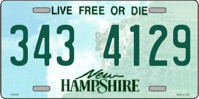 NH license plate 3434129