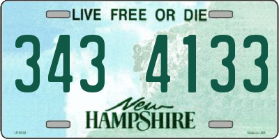 NH license plate 3434133