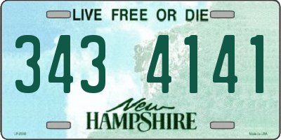 NH license plate 3434141