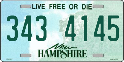 NH license plate 3434145