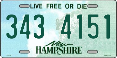 NH license plate 3434151