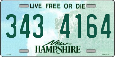 NH license plate 3434164