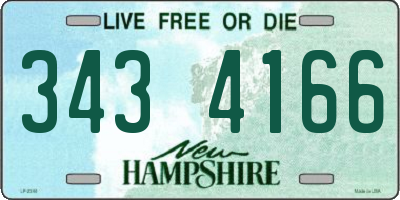 NH license plate 3434166