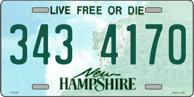 NH license plate 3434170