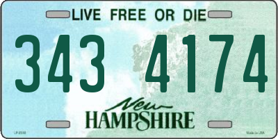 NH license plate 3434174