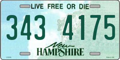 NH license plate 3434175