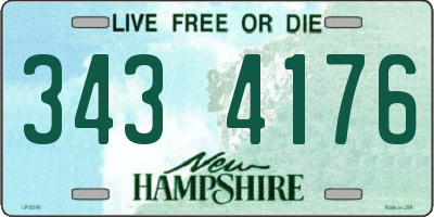 NH license plate 3434176