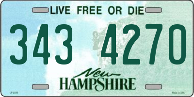 NH license plate 3434270