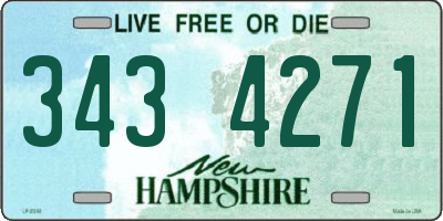 NH license plate 3434271