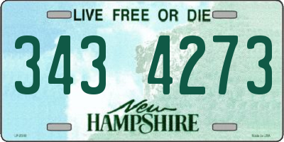 NH license plate 3434273